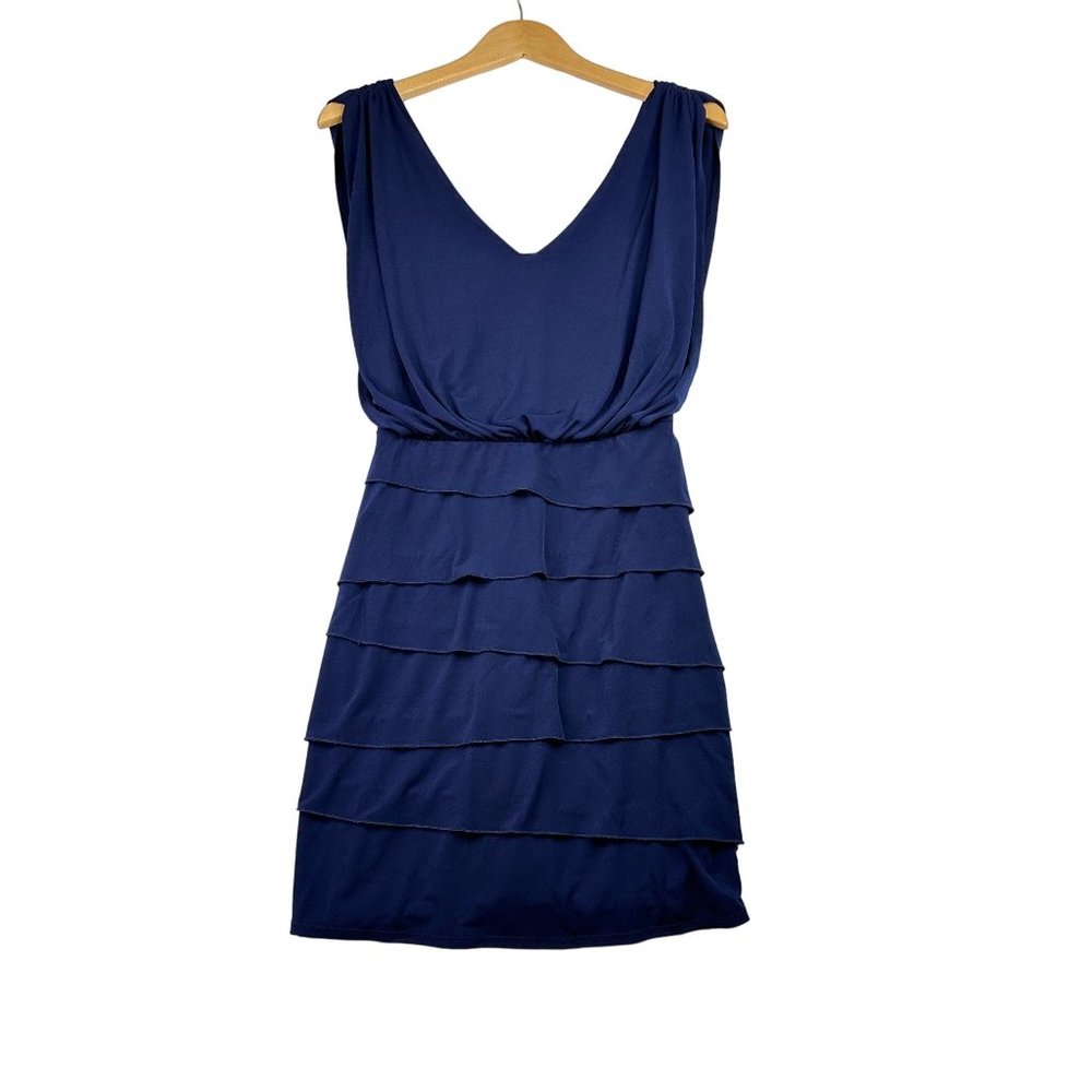 Cache Sleeveless Mini Dress sz 2‎ Blue